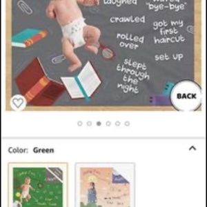 Double Sided Monthly Baby Milestone Blanket- Month Blanket for Baby Pictures | P